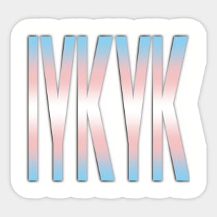 IYKYK - Trans Sticker